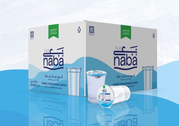 مياه نبع تبوك 250 مل كاسات
